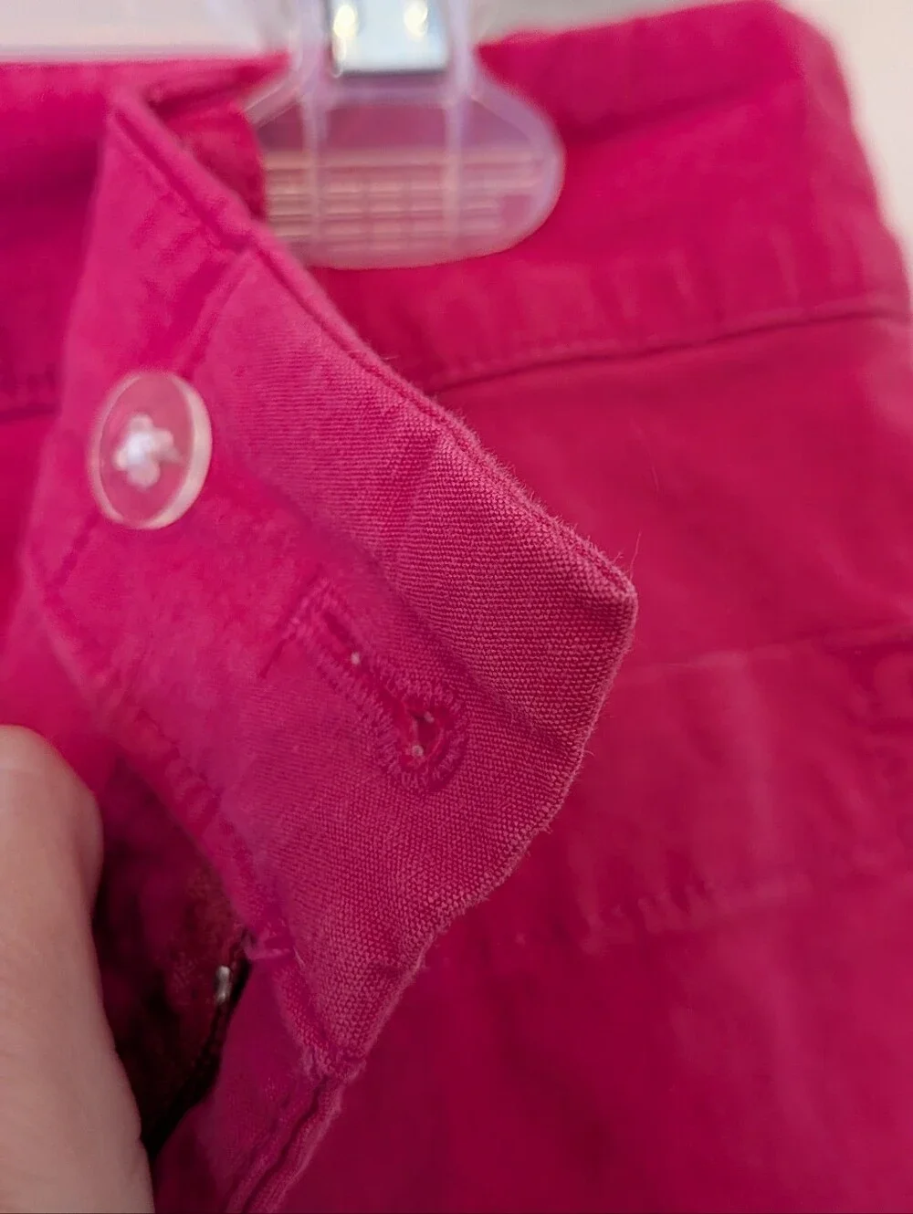 J. Crew Factory Bright Pink Wide-Leg Cotton Pants